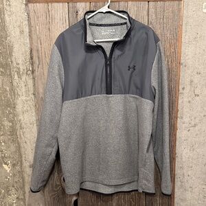 Under Armour Men's Gray & Charcoal Quarter-Zip Performance Coldgear Pullover